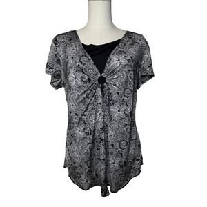 Dressbarn Y2K top with sparkle size large